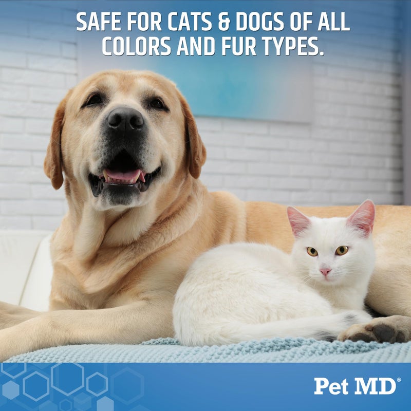 Pet MD Bright Whitening Shampoo for Dogs & Cats - Tearless Protein Enriched Shampoo w/Oatmeal for Brightening White & Light Colored Coats - Cleans, Adds Luster, & Controls Matting & Tangling - 12 oz - Image 5